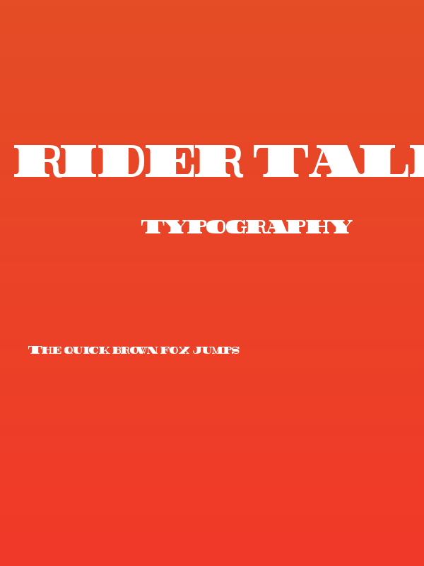 Rider Tall Ultra-condensed ExtraBlack Poster