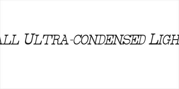 Rider Tall Ultra-condensed Light Italic Logo