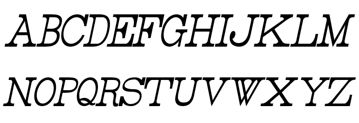 Rider Tall Ultra-condensed Light Italic Font LOWERCASE