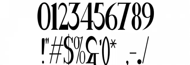 Rider Tall Ultra-condensed Light Font OTHER CHARS