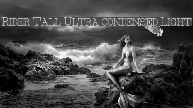 Rider Tall Ultra-condensed Light Font examples