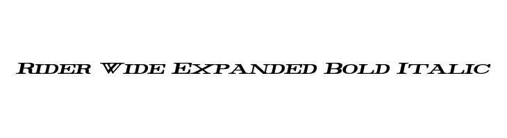 Rider Wide Expanded Bold Italic  Скачать бесплатные шрифты