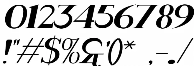 Rider Wide Expanded Bold Italic Font OTHER CHARS