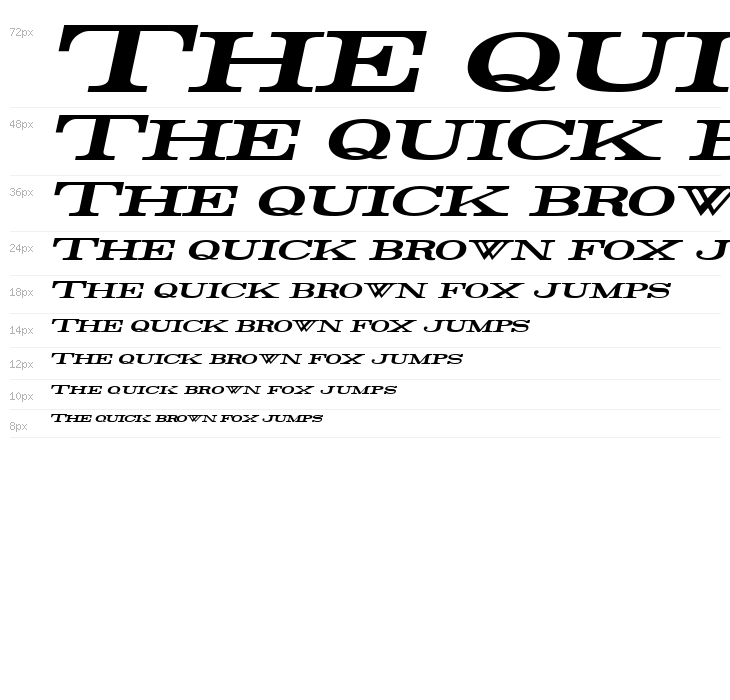 Rider Wide Expanded Bold Italic Waterfall