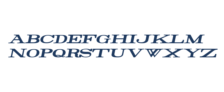 Rider Wide Expanded Bold Italic Lowercase