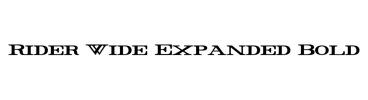 Rider Wide Expanded Bold Font