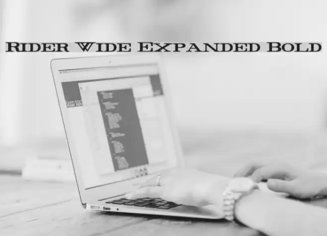 Rider Wide Expanded Bold Font examples