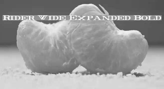 Rider Wide Expanded Bold Font examples