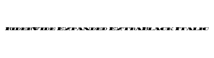 Rider Wide Expanded ExtraBlack Italic  フリーフォントのダウンロード