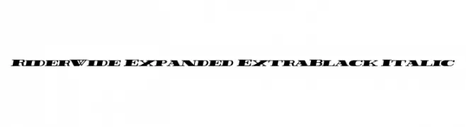 Rider Wide Expanded ExtraBlack Italic  नि: शुल्क फ़ॉन्ट्स डाउनलोड