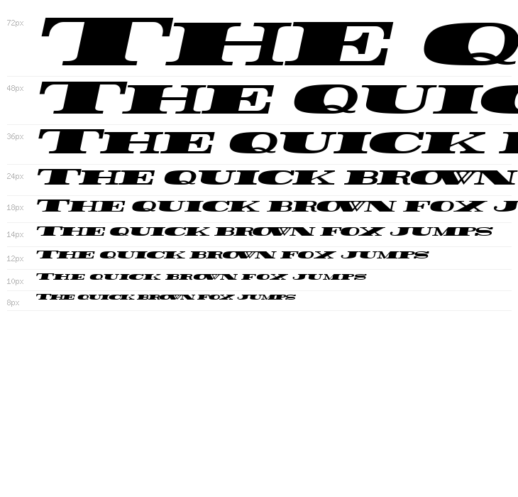 Rider Wide Expanded ExtraBlack Italic Waterfall