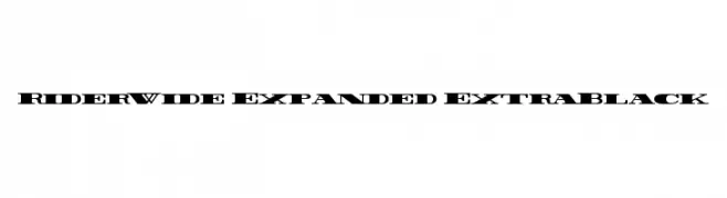 Rider Wide Expanded ExtraBlack  Frei Schriftart Herunterladen