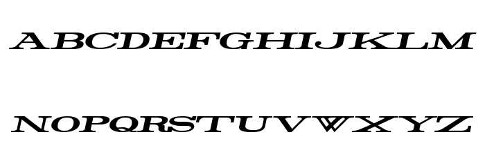 Rider Widest Ultra-expanded Bold Italic Font LOWERCASE