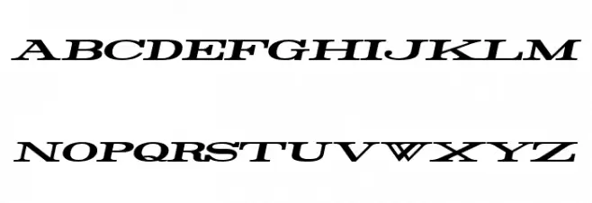 Rider Widest Ultra-expanded Bold Italic Schriftart Kleinbuchstaben