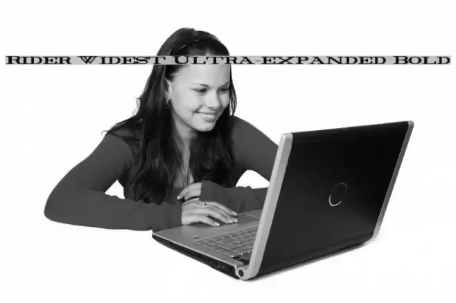 Rider Widest Ultra-expanded Bold Font examples