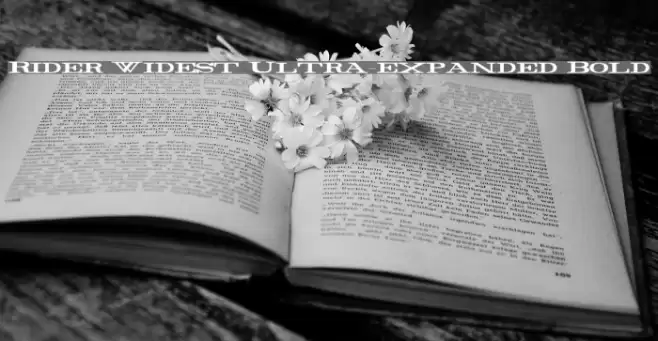 Rider Widest Ultra-expanded Bold Font examples