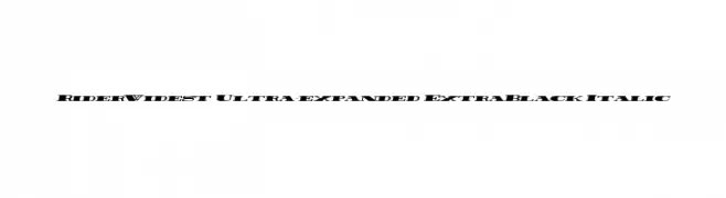 Rider Widest Ultra-expanded ExtraBlack Italic  font caratteri gratis