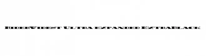 Rider Widest Ultra-expanded ExtraBlack  font caratteri gratis