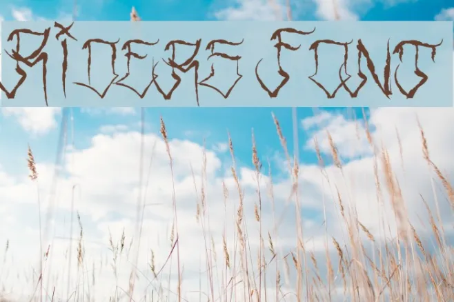Riders Font Example 1