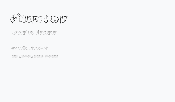 Riders Font Business Card