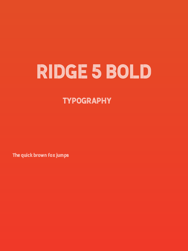 Ridge 5 Bold Poster