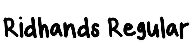 Ridhands Regular  Frei Schriftart Herunterladen