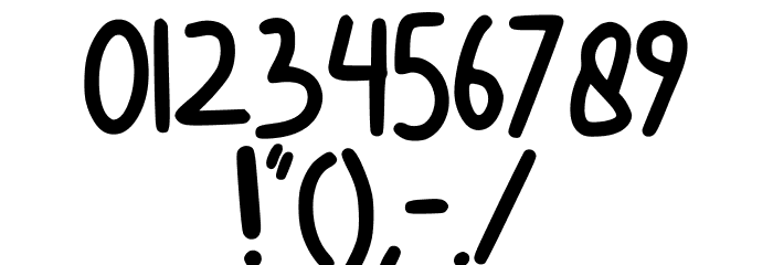 Ridhands Regular Font OTHER CHARS