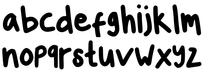 Ridhands Regular Font LOWERCASE