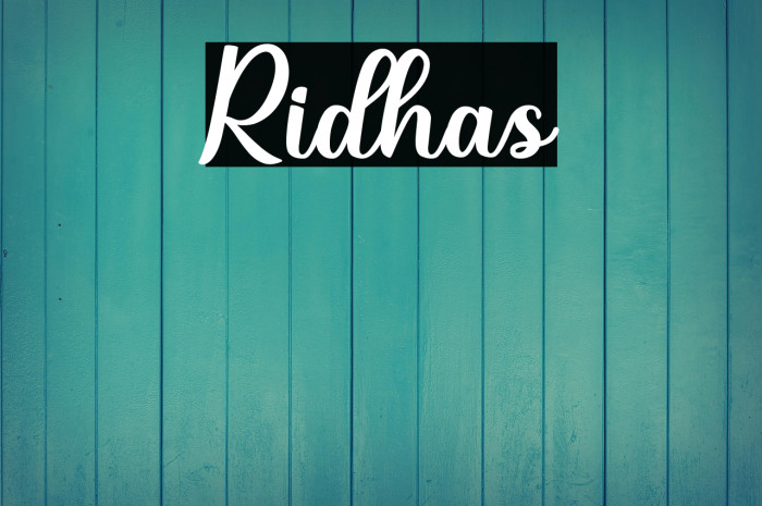 Ridhas Example 1