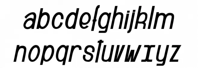 Ridiculous फ़ॉन्ट लोअरकेस