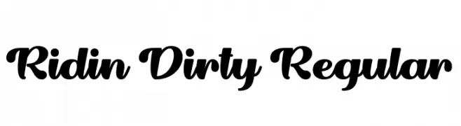 Ridin Dirty Regular  Free Fonts Download