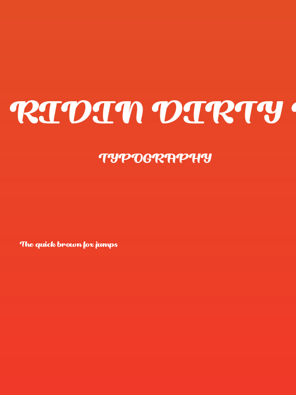 Ridin Dirty Regular Poster