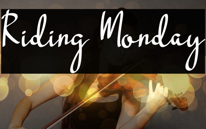 Riding Monday Font examples