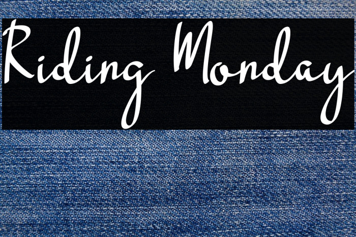 Riding Monday Font examples