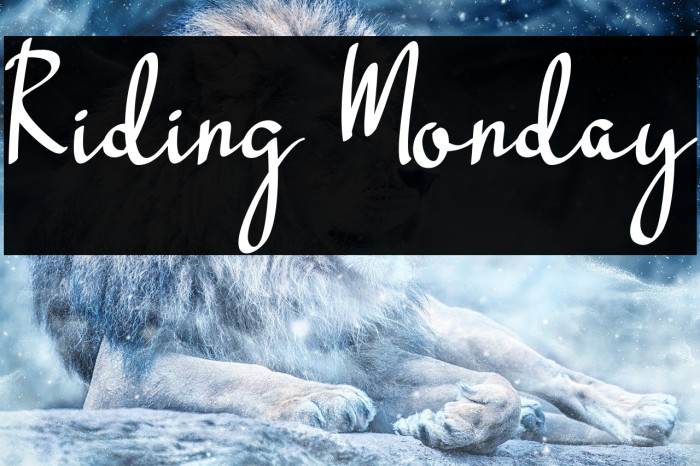 Riding Monday Font examples