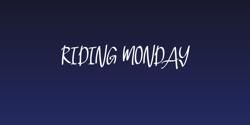 Riding Monday Social Header