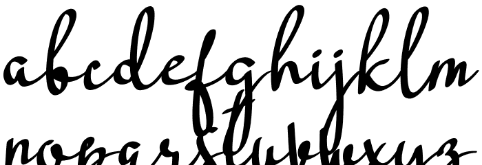 Riding Monday Font LOWERCASE