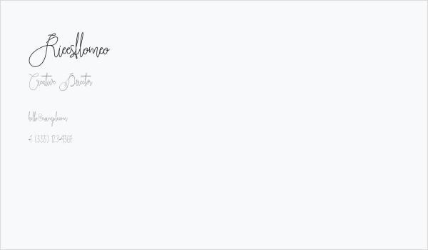 Rieesflomeo Business Card