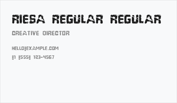 Riesa Regular Regular Business Card