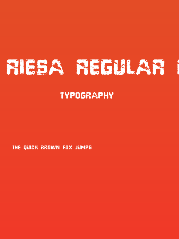 Riesa Regular Regular Poster