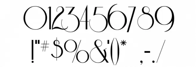 Riesling Шрифта ДРУГИЕ символов