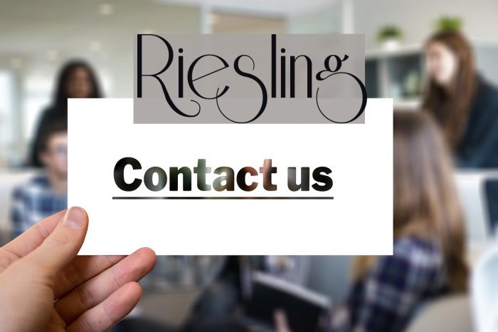Riesling Font examples