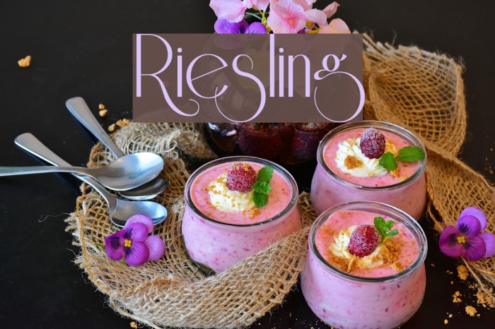 Riesling Font examples