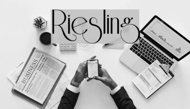 Riesling Шрифта examples