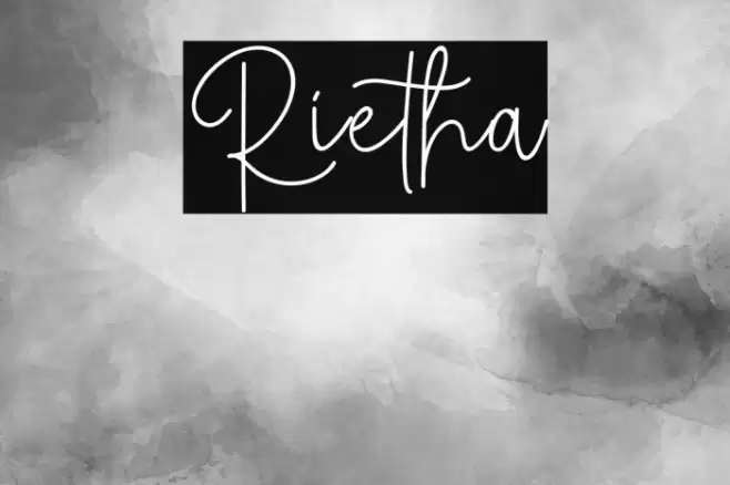 Rietha Font examples