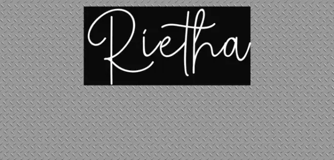 Rietha Font examples
