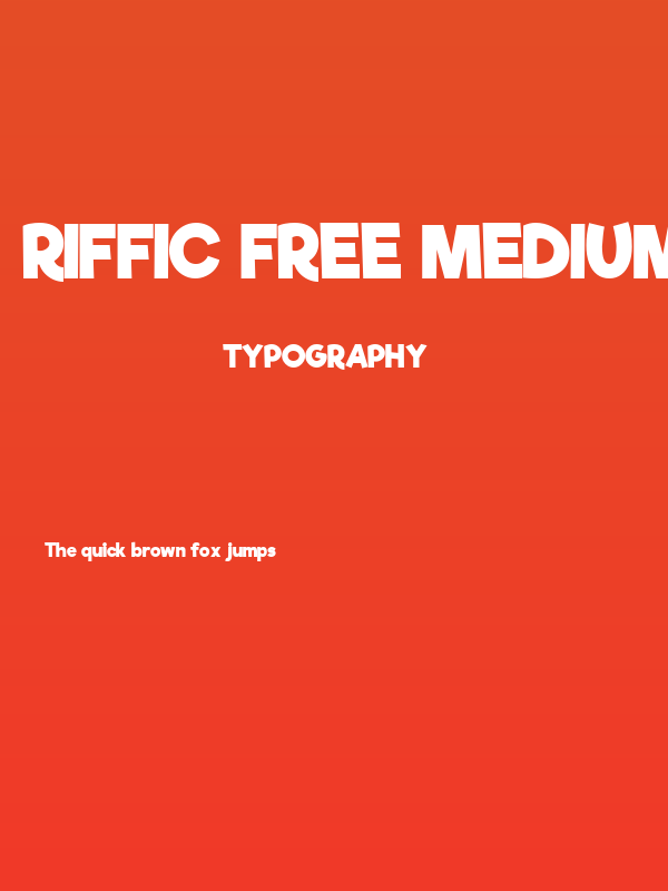 Riffic Free Medium Bold Poster