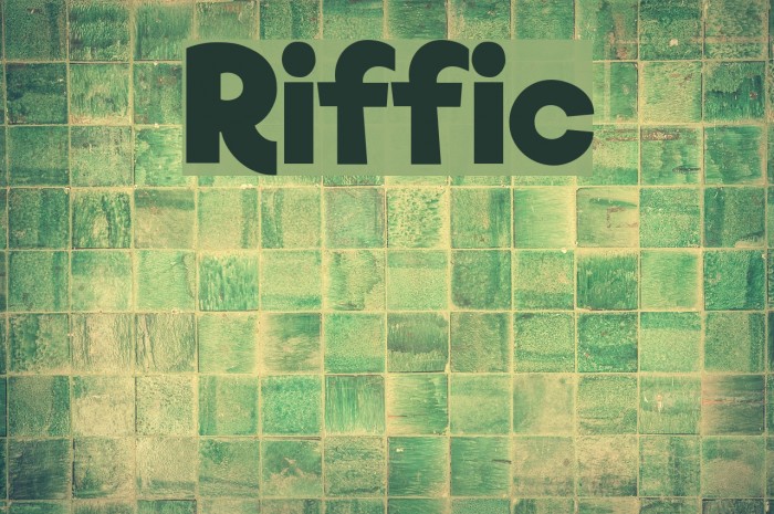 Riffic Font examples.
