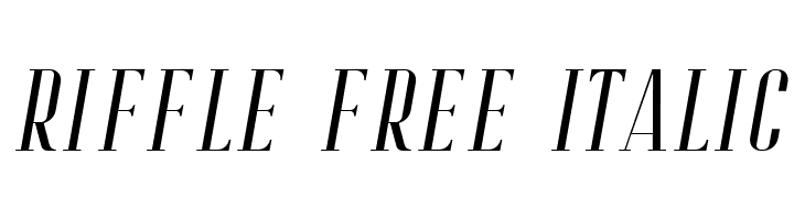 Riffle Free Italic  Fuentes Gratis Descargar