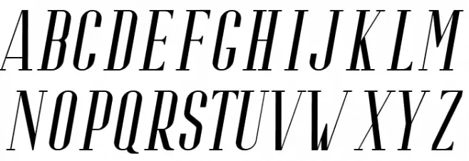 Riffle Free Italic Caratteri MAIUSCOLE